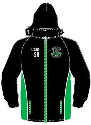 Front view of Belper United Coaches Rain Jacket 24/25