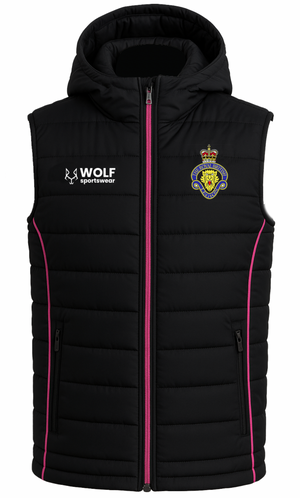 Front view of Mickleover RBL Gillet (Hooded) 25/26